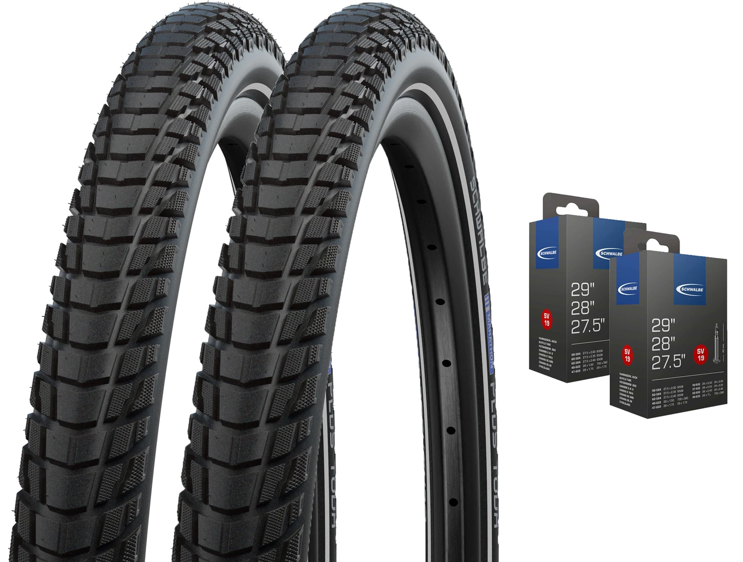 Schwalbe Marathon Plus 40-622 + Chambre à Air SV19 Set