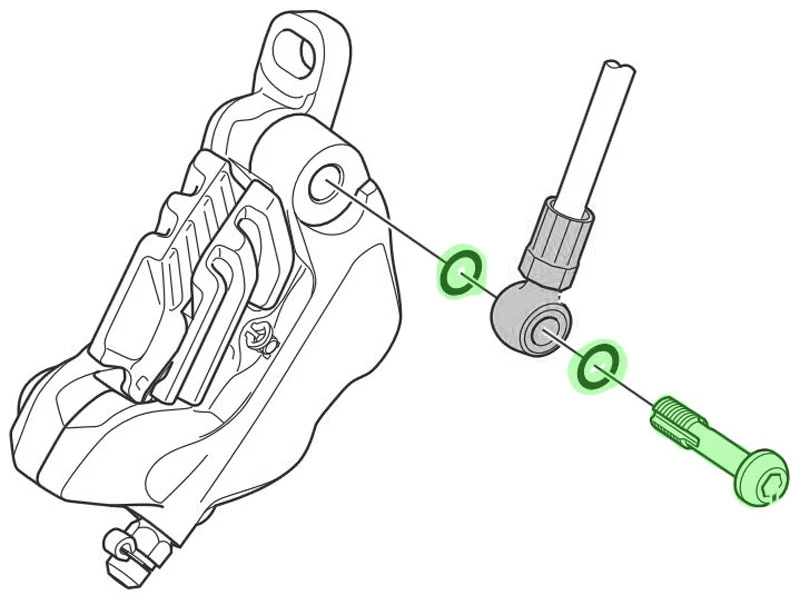 Shimano Vis De Conduite De Frein + Bague D'étanchéité Pour BR-M8120/7120 – Image 2